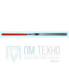 Надфиль Алмазный плоский L140х3 тупоносый с обрезиненной ручкой 