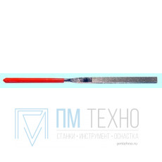 Надфиль Алмазный плоский L160х4 тупоносый с обрезиненной ручкой