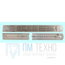 Линейка Металлическая 1000х36х1.5 мм с двухсторонней шкалой 