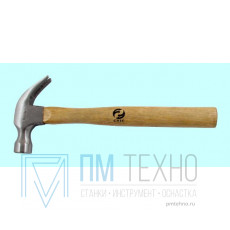 Молоток-гвоздодер 300 г. с деревянной эргономической ручкой  