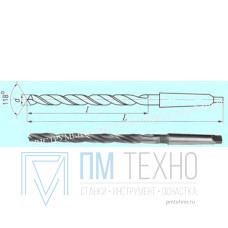 Сверло d  8,0х100х181 к/х Р6М5