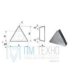 Пластина TPUN  - 220412 Т5К10 трехгранная (01311) гладкая без отверстия