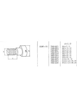 Винт ступенчатый М10х1,5х 15 D18мм (7002-2275) ГОСТ 15387-70