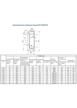 Стопорное кольцо эксцентрическое 1.17 d17х13.5мм ГОСТ 26576-85 (к подшипнику 203) 