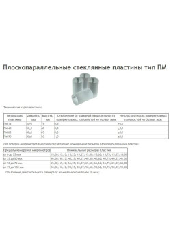 Пластина поверочная стеклянная ПМ- 90 компл. из 4шт (Свидетельство о поверке от 27.11.12) (незначительная царапина)
