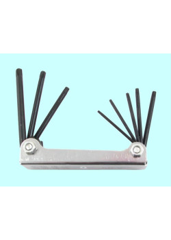 Набор ключей Шестигранных TORX из  8шт (T9,Т10,Т15,Т20,Т25,Т27,Т30,T40) в метал. корпусе СrV 