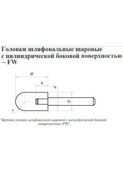 Головка абразивная 25х25х6 FW(ГШЦ) 25А F60(25Н) O(СТ1) с хвостовиком 