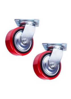 Колесо поворотное PU/металл (C550S/PU1340CB3ra/TG) 
125 мм