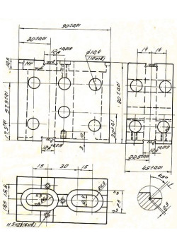 Опора Прямоугольная  90х 80х 45 крепежная под паз 12мм (ДСП-20) (восст.)