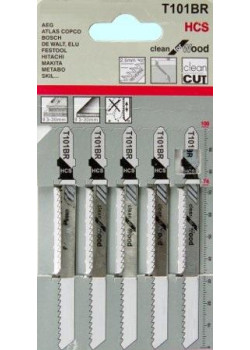 Пилка для электролобзиков По дереву T101BR HCS 190253 (5шт. уп.)
