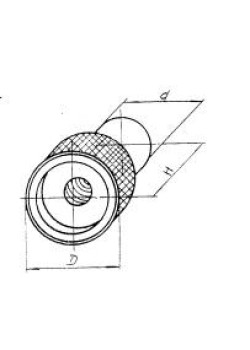 Гайка с накаткой D40x 30x d28 М12х1,5