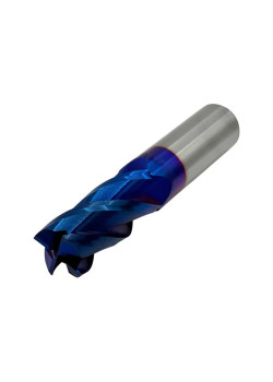 Фреза Концевая d18х45х100 ц/х тв. сплав Z=4 цельная покрытие nACo-blue