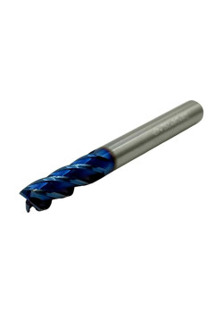Фреза Концевая d 8,0х25х 75 ц/х тв. сплав Z=4 цельная покрытие nACo-blue