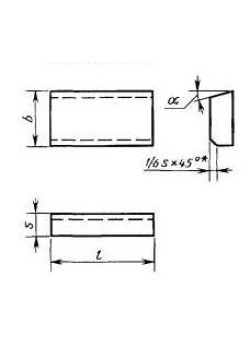 Пластина 01351 ВК8 (10х6х4х18гр) (для проходных,расточных и револьверных резцов)