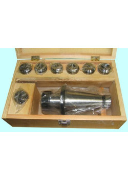 Патрон Цанговый с хвостовиком 7:24-50 ГОСТ 25827 исп.1 М24х3.0 с набором цанг ER40 из  7шт (6-25мм) 