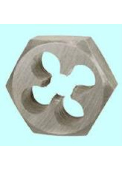 Плашка М  7,0 (1,0) шестигранная 9ХС, S 22мм  6g DIN382 