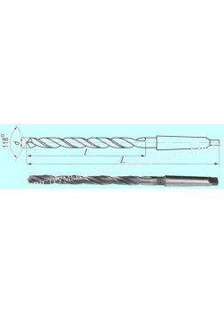 Сверло d 39,0х277х426 к/х Р18 
