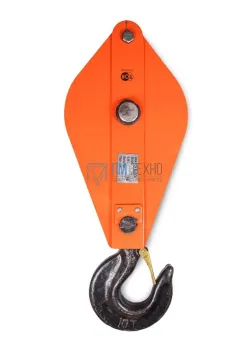Блок монтажный однорольный с  крюком TOR HQG(L) K1-10,0 т с откидной щекой (T)