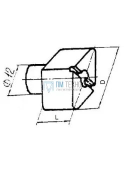 Палец Установочный грибковый  d12х D12х 20 срезанный с отверстием (ДСПМ-3-09)