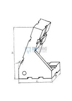 Опора угловая 45х30х68 10° правая, под паз 8мм (ДСПМ2-34) (восстановленная)