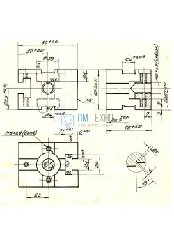 Опора Прямоугольная  60х 45х 40 с продольным Т-образным пазом 12мм (ДСП-11) (восст.)