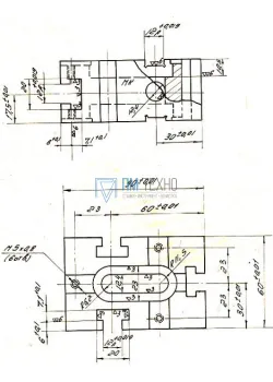 Опора Прямоугольная  90х 60х 40 с продольными Т-образными пазами 12мм (7033-2231)ГОСТ15237-70 (ДСП-17) (восст.)