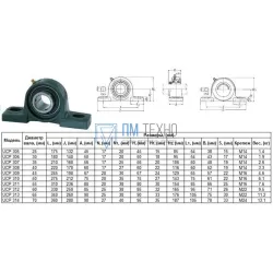 Подшипниковый Узел UCP314 (подшипник UC314 в арочном корпусе) 