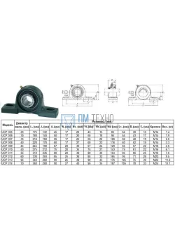 Подшипниковый Узел UCP306 (подшипник UC306 в арочном корпусе) 
