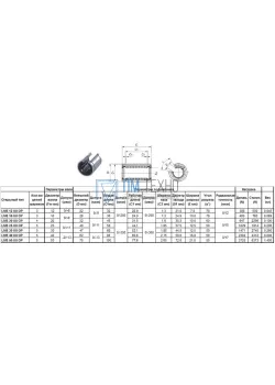 Подшипник линейный LMЕ 30 UU OP, 30 х 47 х 68мм (открытый тип) 