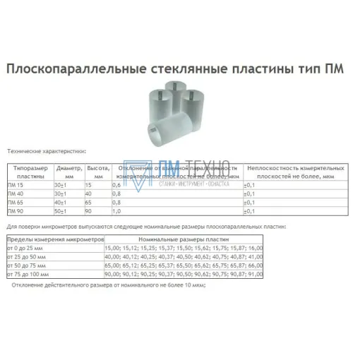 Пластина поверочная стеклянная ПМ- 90 компл. из 4шт (Свидетельство о поверке от 27.11.12) (незначительная царапина)