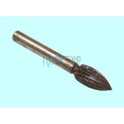 Борфреза тв.спл. эллипсовидная  d12,5х25х8х75 спиральная насечка (S)