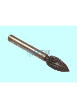 Борфреза тв.спл. эллипсовидная  d12,5х25х8х75 спиральная насечка (S)