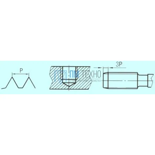 Метчик М 6,0х0,5 м/р.Р6М5 для глухих отверстий