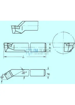Резец Расточной 16х16х120 Р9К5 для сквозных отверстий