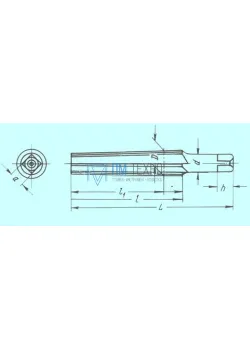 Развертка d19,0х100х150 коническая, конусность 1:30 с прямой канавкой