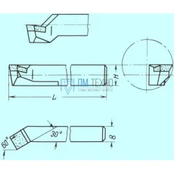 Резец Расточной 12х12х135 ВК8 для сквозных отверстий