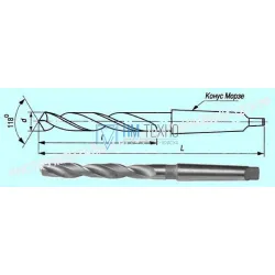 Сверло d 40,0х80х230  к/х Р6М5 укороченное