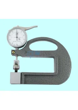 Толщиномер индикаторный стрелочный роликовый (0-10мм), цена дел. 0,01мм, L100мм 