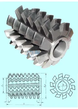 Фреза червячная М 5,5  кл.т.А, Р6М5, 20град 112х112х40мм; 3°15' (2510-4196) ГОСТ 9324-80 тип 2 