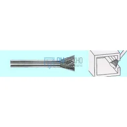 Борфреза тв.спл. с обратным конусом d 8х10х6х65 13° спиральная насечка (N08 10М06) 