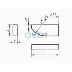 Пластина 21350 ВК8 (14х8х3х25) (для концевых и шпоночных фрез, зенкеров и цековок)