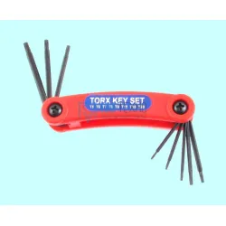 Набор ключей Шестигранных TORX из 8шт (T5,Т6,Т7,Т8,Т9,Т10,т15,T20) в пласт. корпусе СrV 