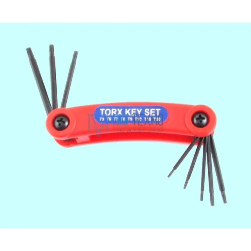Набор ключей Шестигранных TORX из 8шт (T5,Т6,Т7,Т8,Т9,Т10,т15,T20) в пласт. корпусе СrV 