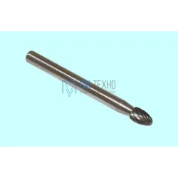 Борфреза тв.спл. овальная  d 6х10х6х65 R2,5 спиральн. насечка (Е06 10М06) 
