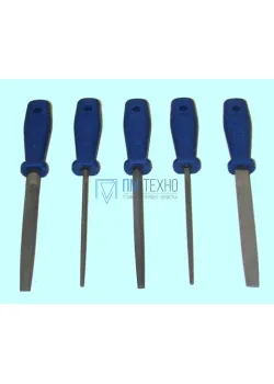 Набор напильников из 5шт. 150мм №2 с пластмассовой ручкой (A14) 