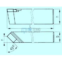 Резец Проходной прямой 25х16х140 Т15К6