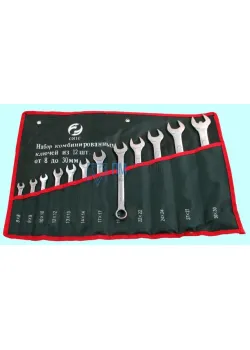 Набор ключей Комбинир. из 12-ти шт. (рожк. и накид.) (8 - 30) (TS-003) в сумке 