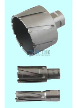 Сверло d 21х35 корончатое кольцевое Т15К6 хвостовик Weldon 19мм по металлу 