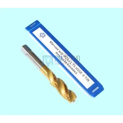 Метчик М12,0 (1,75) м/р.HSSЕ-V (GV3) винтовая канавка, покрытие TiN ISO 529 