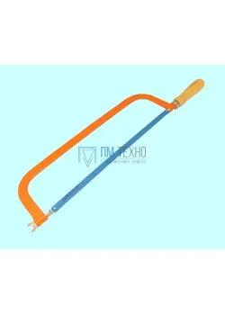 Рамка ножовочная с полотном 300мм, тип 2, с деревянной ручкой